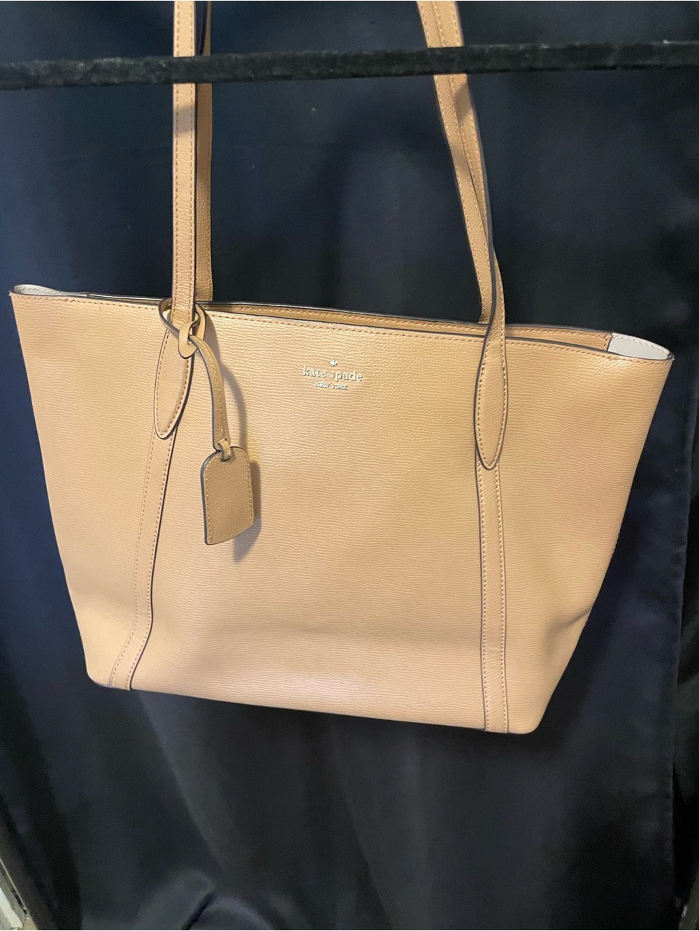 kate spade tan leather tote bag